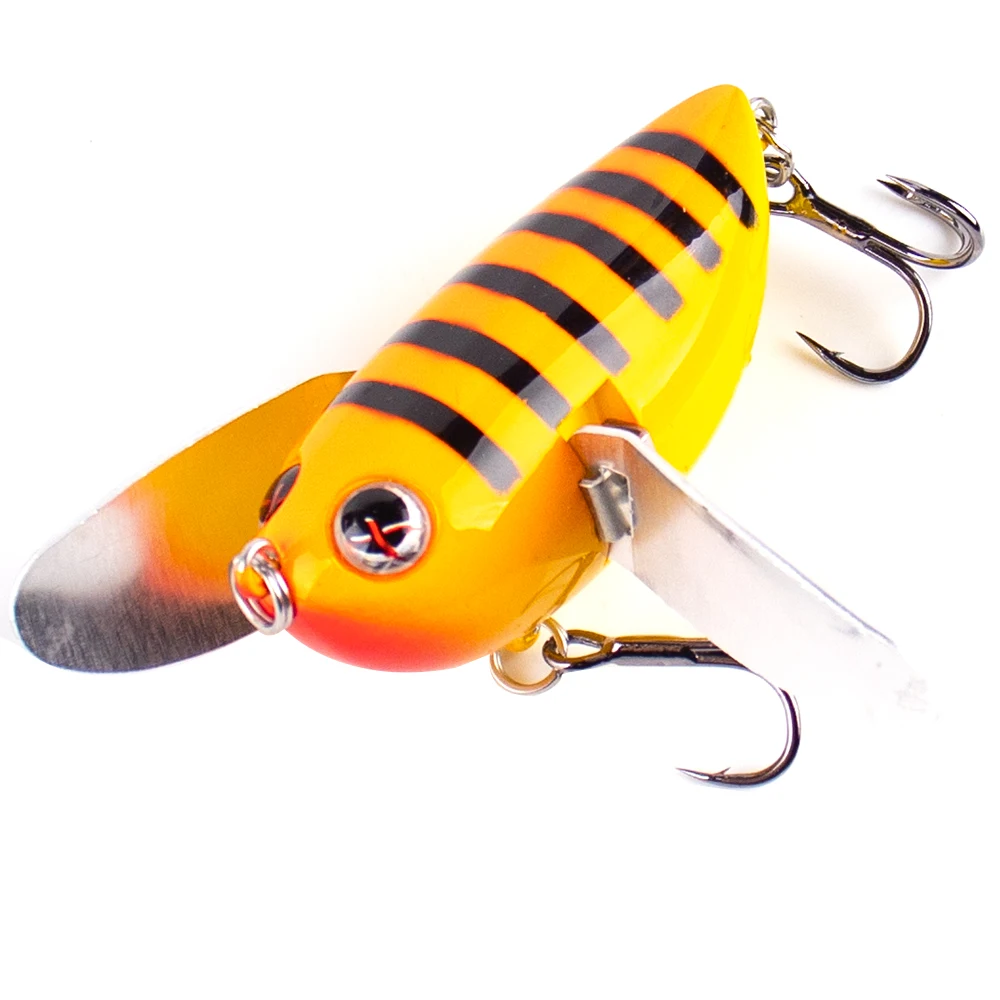 Magnisher Topwater Köder 5,8 cm 12,5 g schwimmende Biene Angelköder Klinge Flügel harter Körper Popper Wobble Kunstköder für Barsch – Detail 10