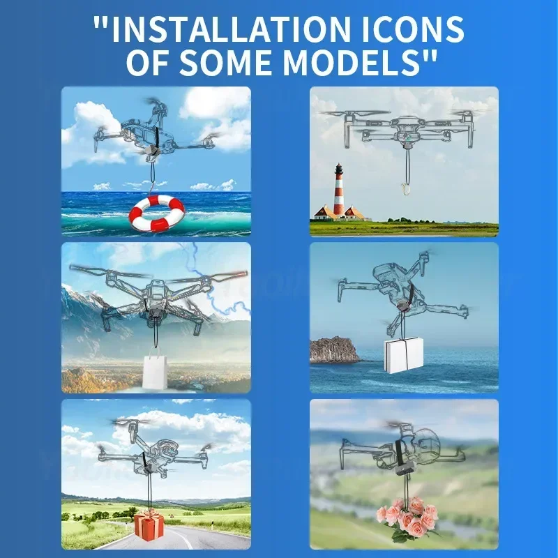 Système de largage aérien universel pour drone DJI Mini 3 Pro/Mavic 3, 750g