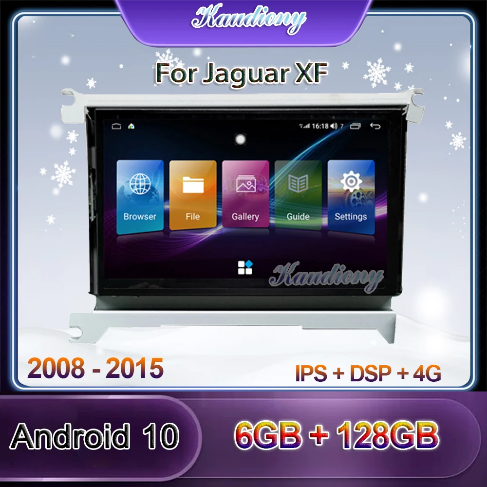 Kaudiony Android 10.0 Car Radio Automotivo For Jaguar Xf Xfl Car Dvd