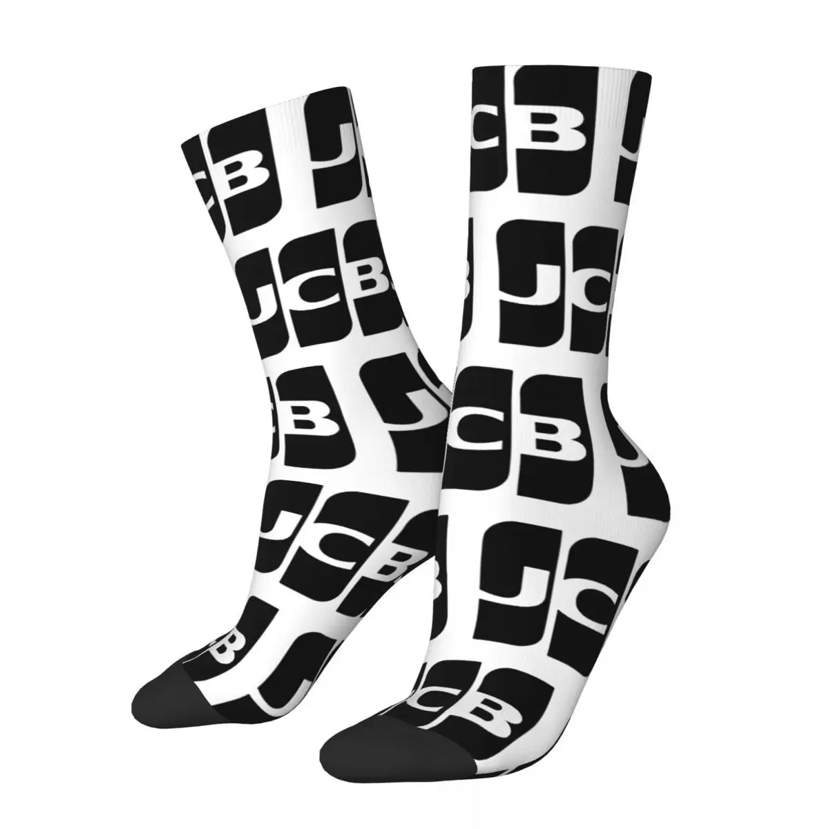 

Autumn Winter Cool Women Men Jcb Black Cool Socks Sweat Absorbing Middle Tube Socks