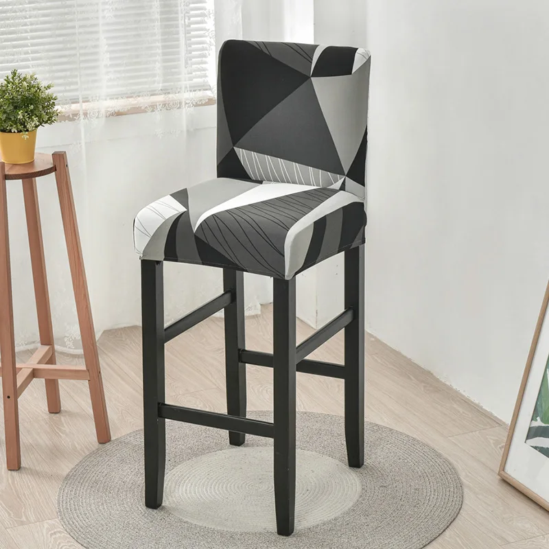 Stretch Bar Stool Slipcover - Removable Furniture Seat Cover for Counter and Pub Chairs