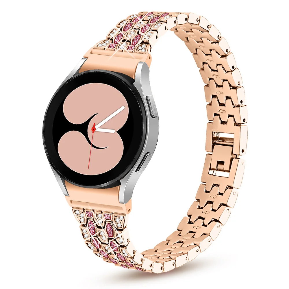 

Ремешок Женский со стразами, браслет для Samsung Galaxy Watch 6 5 Pro 4 Band 40 мм 44 мм 45 мм Classic 43 мм 47 мм 42 мм 46 мм, бесшовный браслет