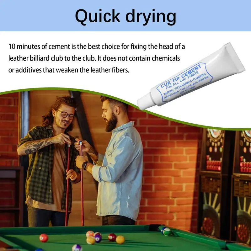 Billiard cue tip glue for cue tip repair billiard accessories quick-drying increased performance