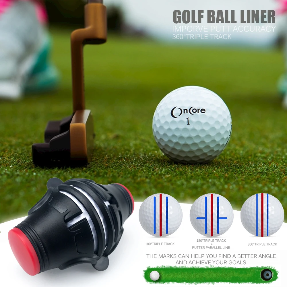 

360 Degree Rotating Golf Ball Liner Marker Template Marker Pen Golf Putting Positioning Imporve Putt Accuracy Aids Golf Tools