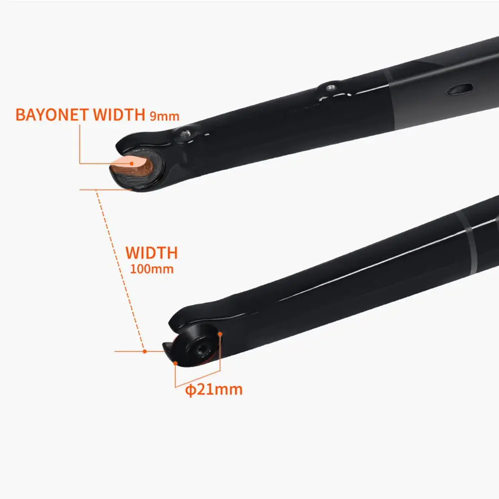 カーボンフォーク　グラベルロード用10＊100 Tofek-カーボンファイバー製自転車フロントフォーク,ロードバイク