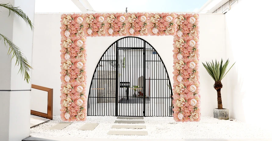 Description Picture 2 of item6PCS Artificial Flowers Wall Panel 3D Flower Backdrop Faux Roses for Wall Party Wedding Bridal Shower Outdoor Decoration