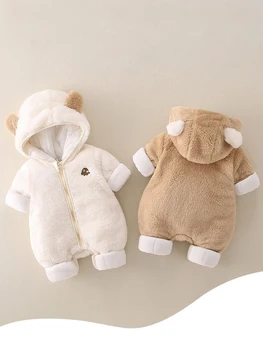 أفرول بغطاء رأس سميك من AYNIGIELL من الداخل ، رومبير للأطفال حديثي الولادة ، ملابس أطفال ، ولد وفتاة ، جديد ، شتاء ،