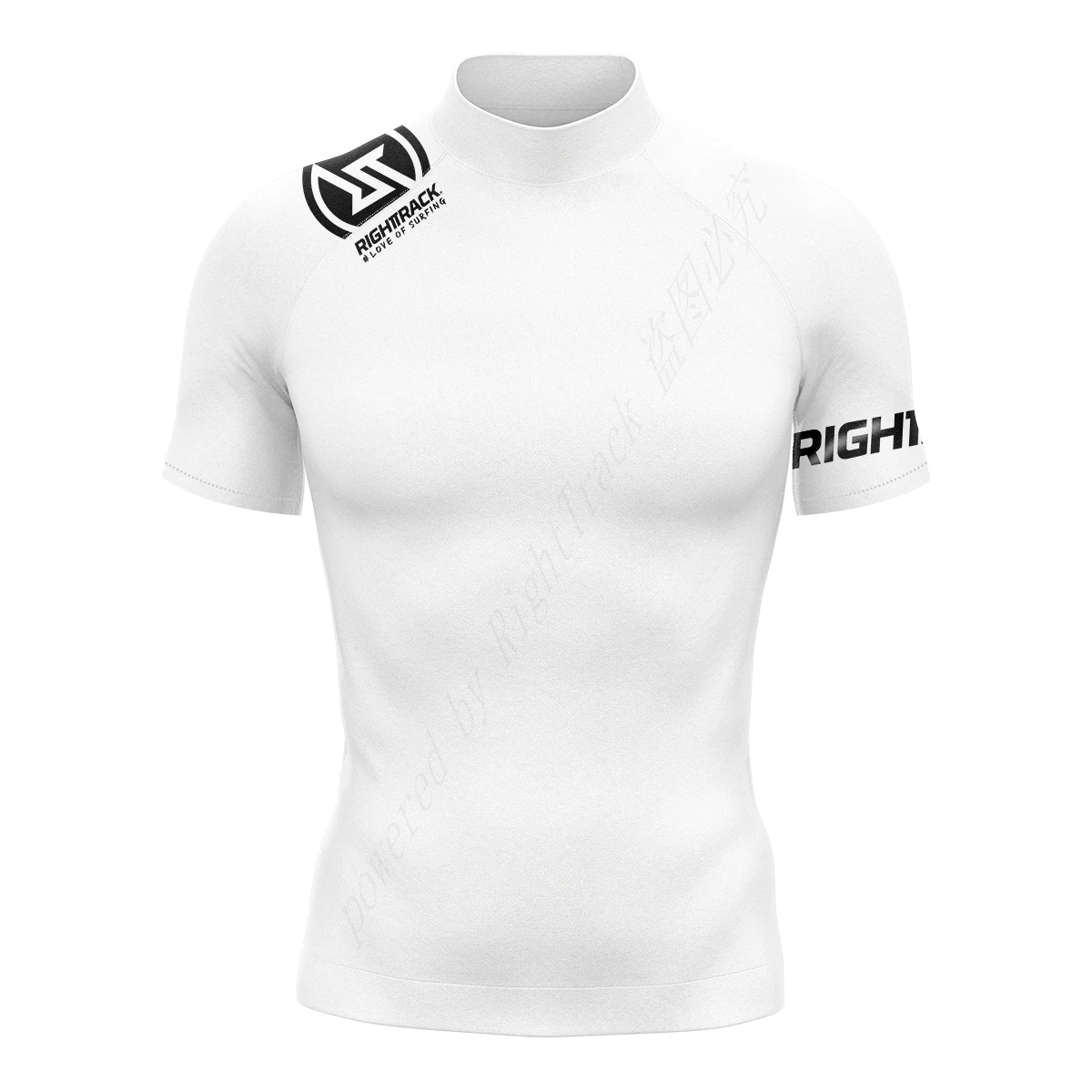 Pánské krátce rukáv příboj tričko oblouk odbočovat RIGHTTRACK představení přiléhavé plavek UPF 50+ rashguard dovolená beachwear