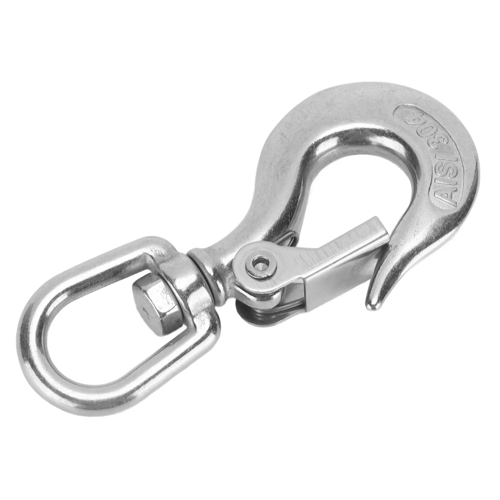 Wirbel Ösen-Karabinerhaken, Wirbel Ösen-Hebehaken, Sicherheits-Hebehaken aus Edelstahl für technische Kräne – Detail 7