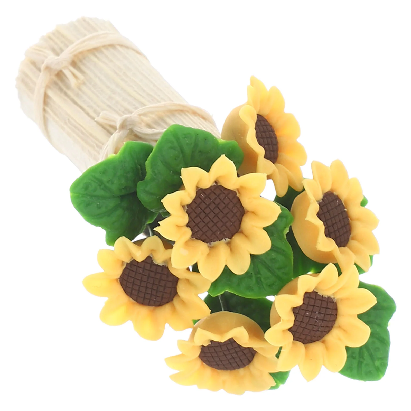 

Sunflower Artificial Flowers Pot Yellow Fake Flowers Pots Miniature Potted Plants Centerpiece Dollhouse Home Decorations