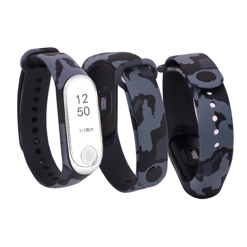 Bracelet en silicone imprimé pour Xiaomi Mi Band, bracelet de montre, fleurs de bracelet, remplacement, 6, 5, 4, 3