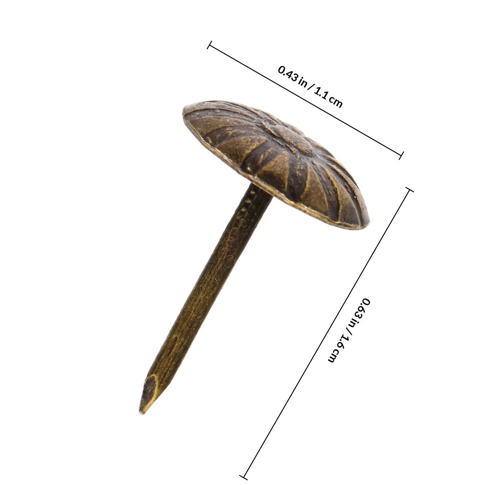 300개 철제 장식 못, 레트로 장 못, 소파 의자 가구 장 DIY 장 푸시핀, 지도 사진용