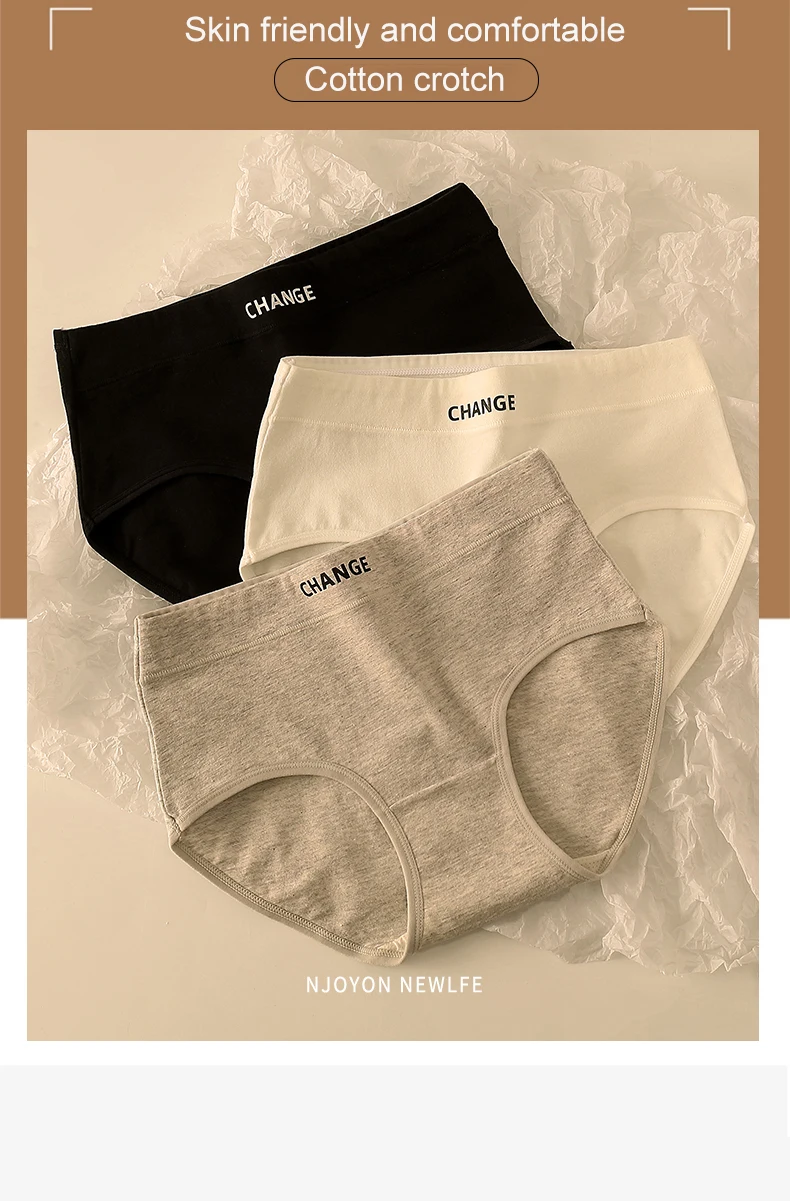 High Waisted Panties - Soft Cotton Spandex Briefs | Breathable Comfortable Underwear