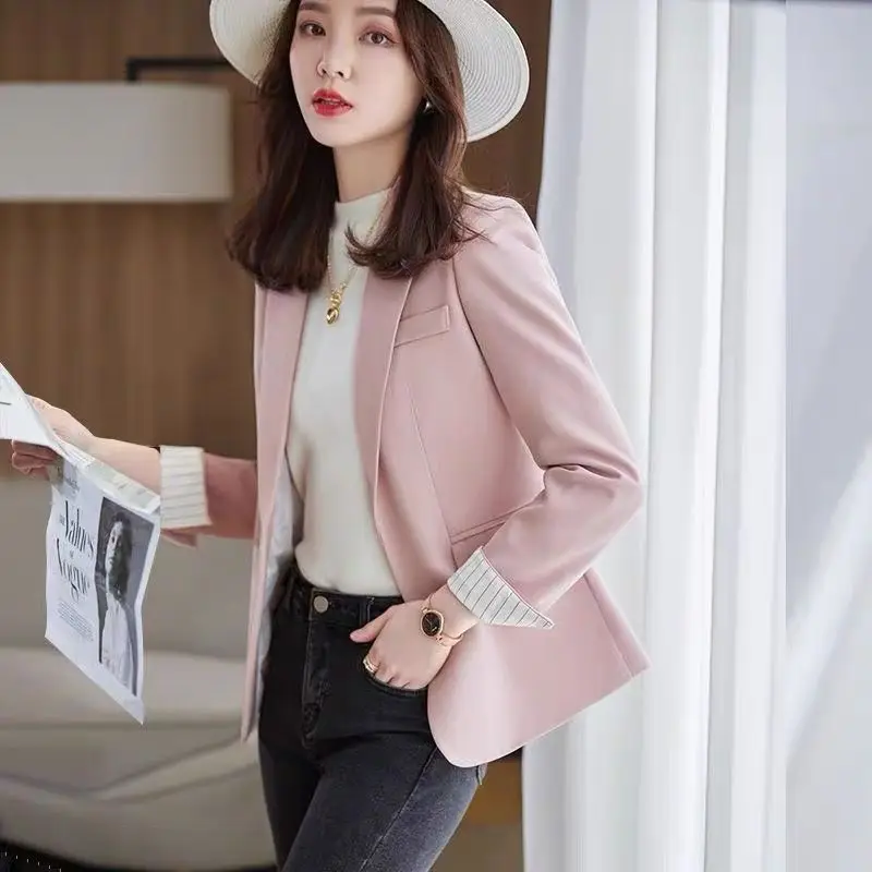 

Short style small suit jacket for women with long sleeves 2023 Spring and Autumn New Korean version small suit top for women