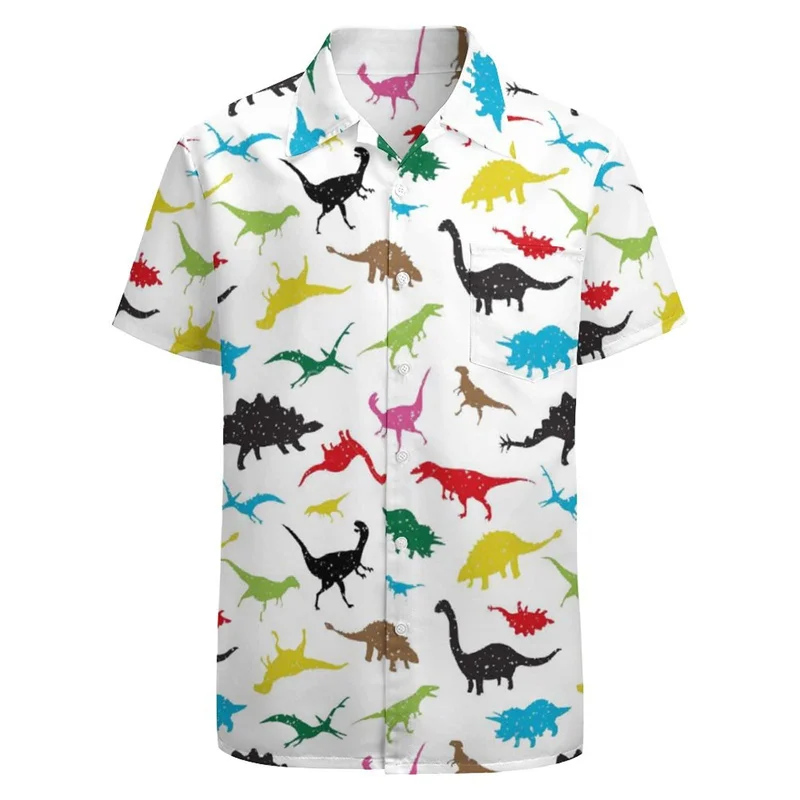 thumbnail image 1 of Camisas con gráficos florales y tortugas divertidas para hombres, ropa con estampado 3D, camisa hawaiana, camisetas Y2K de manga corta, ropa Kawaii, blusa con solapa, 1 of 5