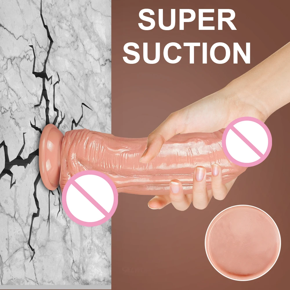 Realistic Huge Thick Dildo for Women Skin Sliding Foreskin Sex Machine Dick Anal Vaginal Stimulation Big Penis Sex Toy for Women