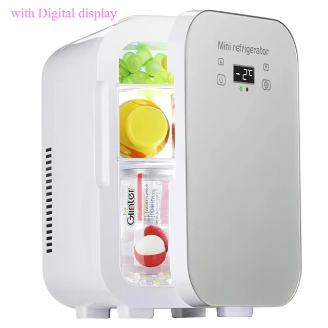 10L 차량용 냉장고 휴대용 12v/220v 듀얼 전원 쿨러 박스 재활용 미니 차량용 냉장고 캠핑 야외용 실버/블랙 선택 가능