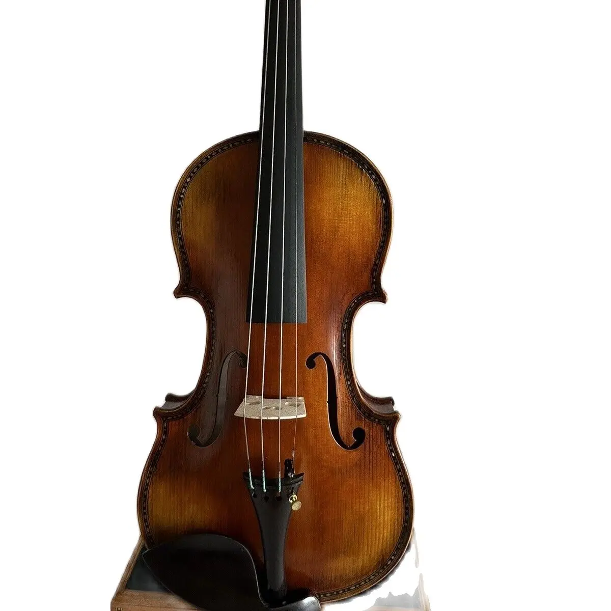 

Master 4/4 violin Hellier Model flamed maple back spruce top Shell Inlay K3592