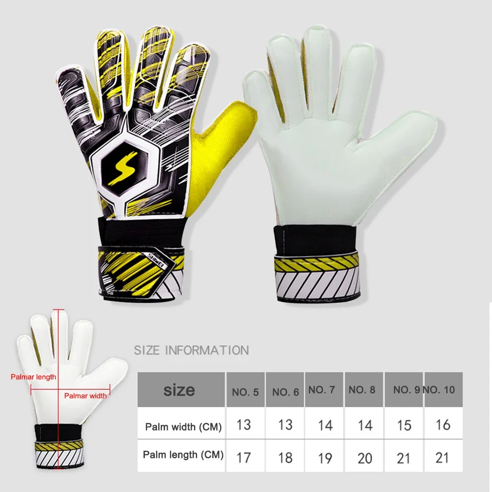 Goalkeeper Gloves Professional Breathable Soccer Goalie Gloves Thickened Full Finger Hand Protection Sports Training Accessories