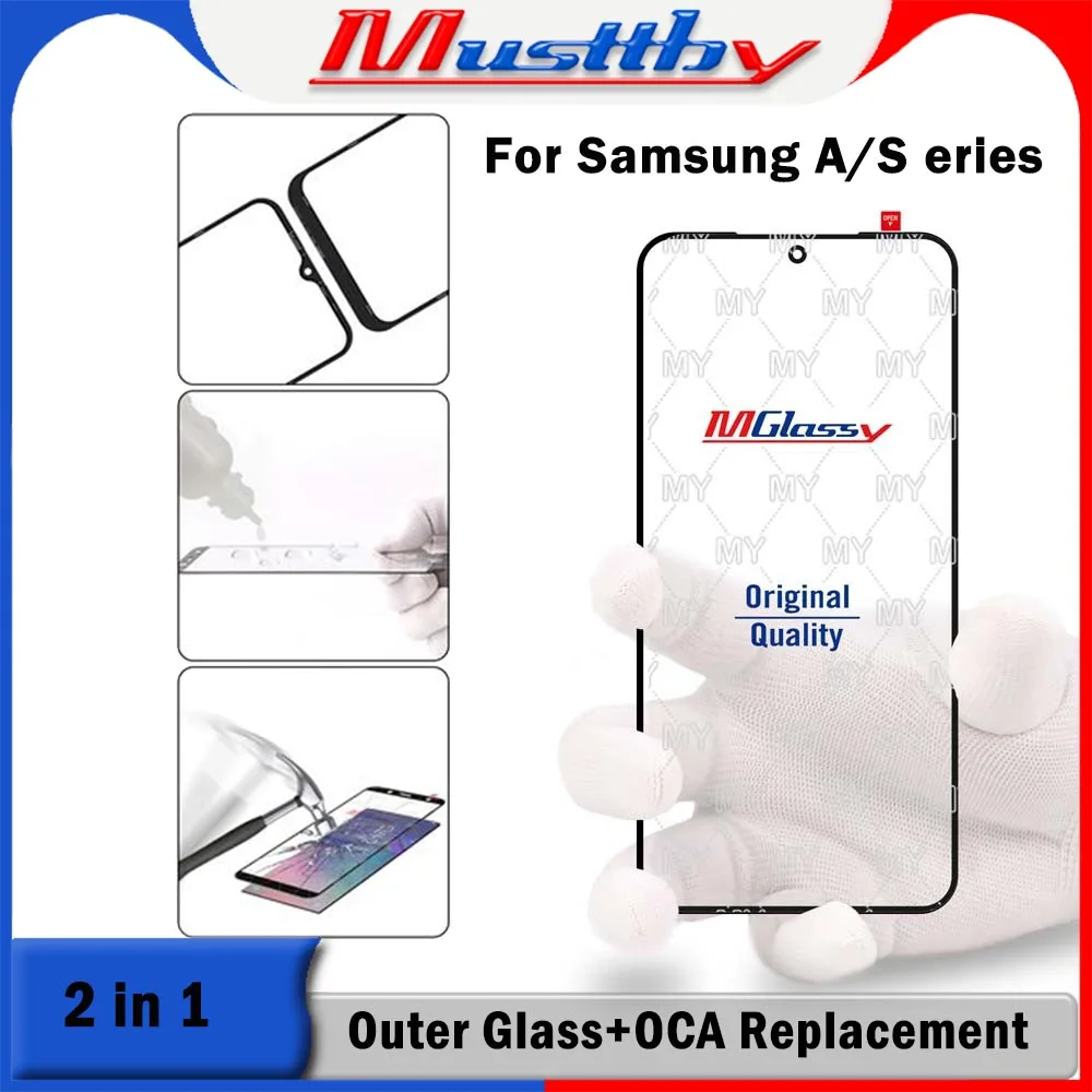 

Передняя панель экрана Musttby 10pc S21FE S23FE S711 A54 для Samsung Galaxy S21 S22 S23 S10E Plus Lite A52S, замена ОСА