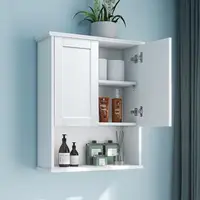 Adjustable Shelf Wall Cabinet Bathroom Above Toilet Storage Durable MDF Material Soft Closing Doors Easy to Assemble Versatile 1