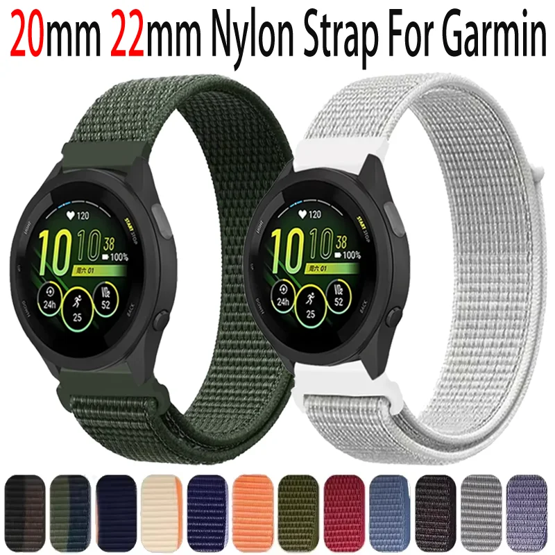 Braided Nylon Wristband - 20mm & 22mm Adjustable Strap in Multiple Colors