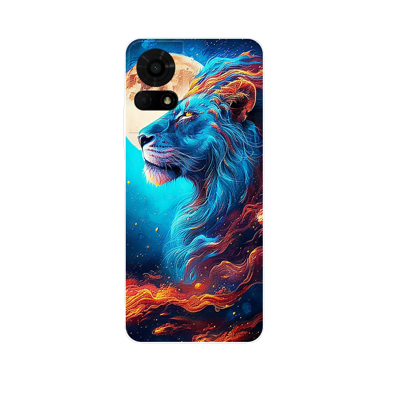 Floral Wolf Soft Silicone Shockproof Phone Cover Case