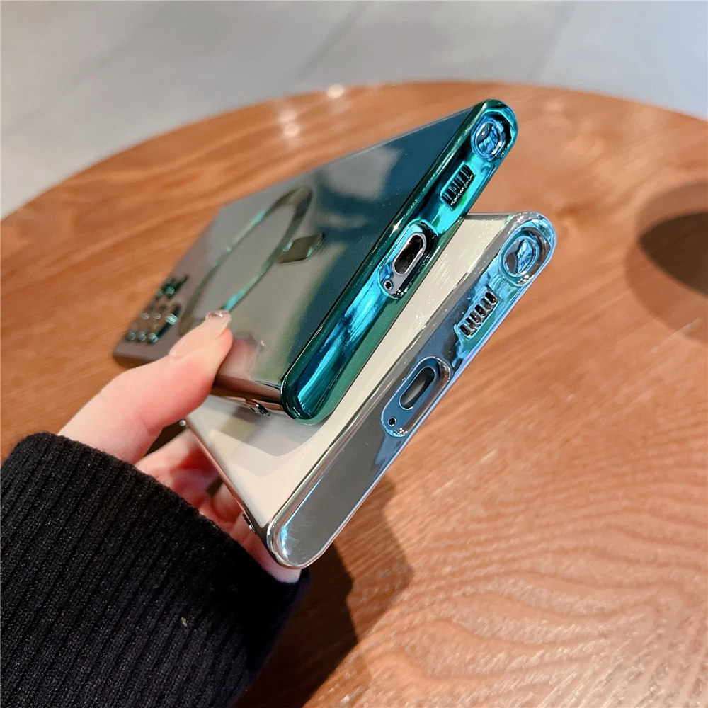 Magsafe Luxury Plating Magnetic Wireless Charging Shockproof Silicone Clear Case
