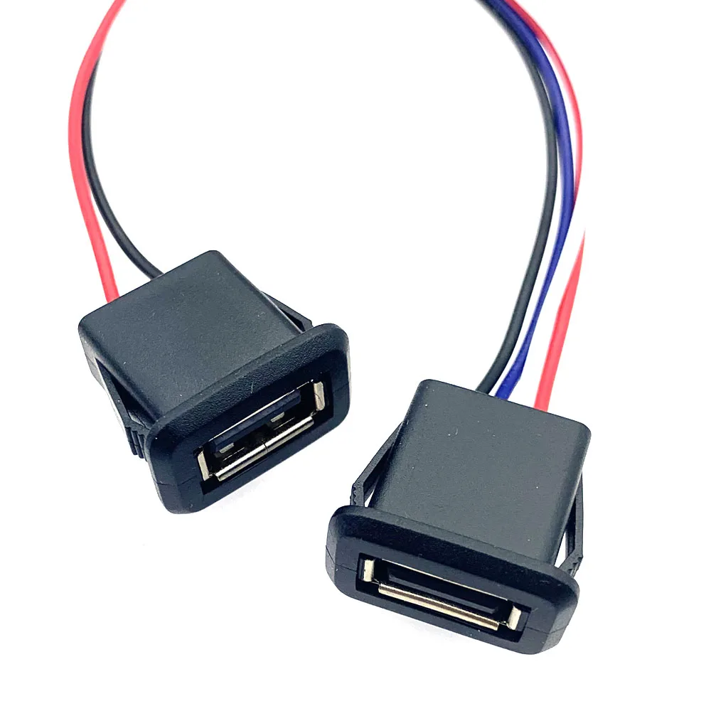 

USB 2.0 To PH2.0 Female Jack Power Cable 2/4Pin Black Charging Data Line Connector DIY Parts Charger Socket With Cable Bayonet