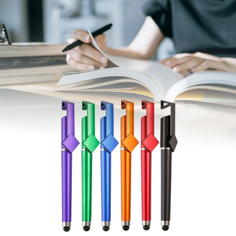 12Pcs Multifunctional 3 in 1 Phone Holder Pen Ballpoint Pen Touching Screen Stulys for Tablet Phone