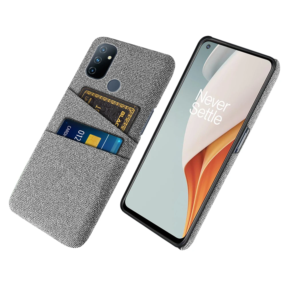 Nord N100 Case For Oneplus Nord N100 N10 Ce 5G Luxury Fabric Dual Card Cover For One Plus Nord N100 N10 Ce Slim Funda Coque