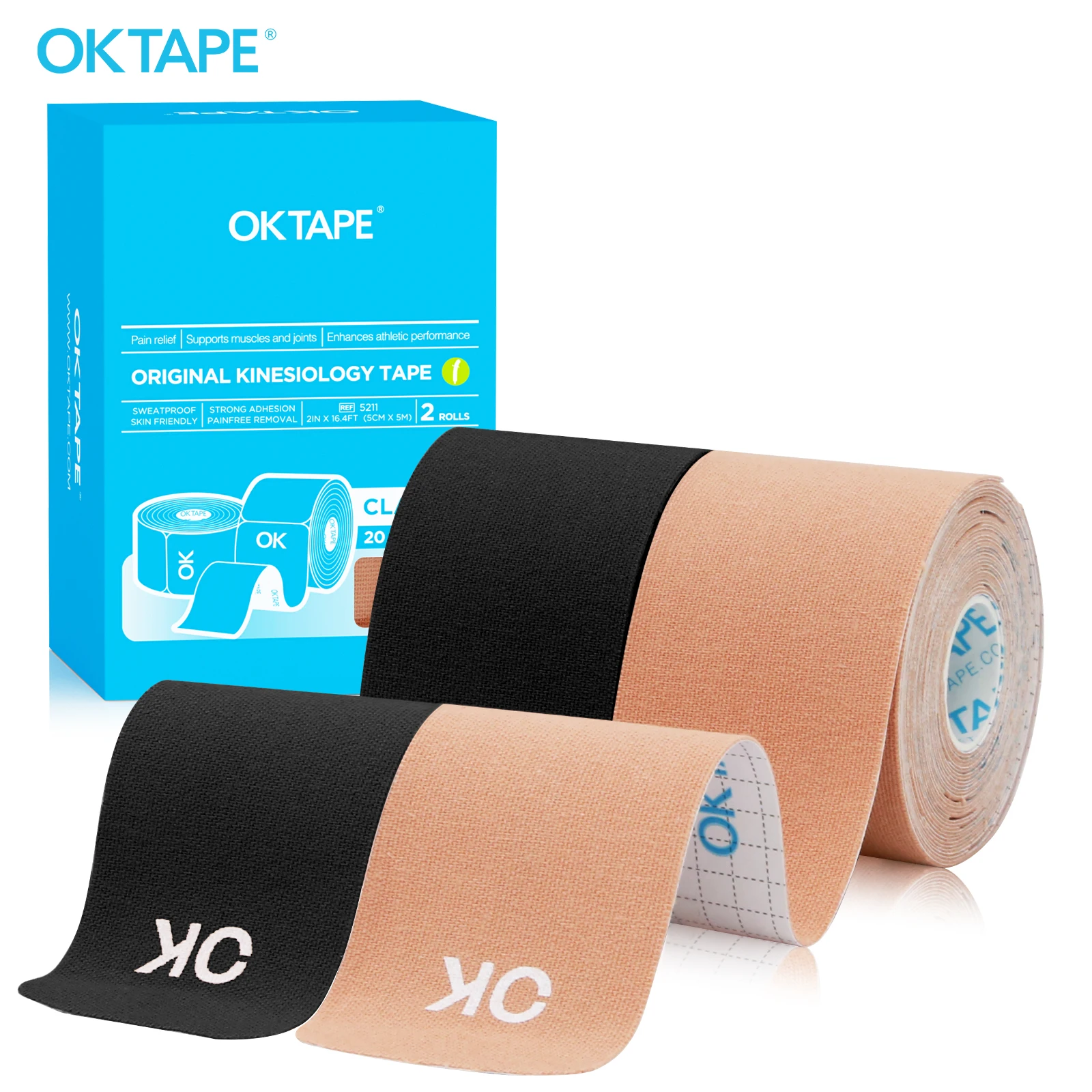 2 Rolls OK TAPE Updated Kinesiology Tape 1