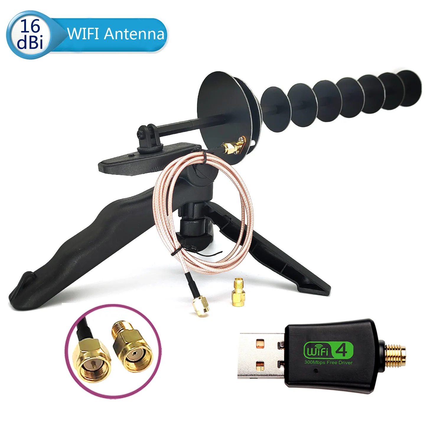 Antenna UWB Ultra Larga Banda 1.35-9.5 GHz | Log Periodica Direzionale Con Connettore SMA | Guadagno 5-6 DB | 15 W | Compatta 12x8 Cm