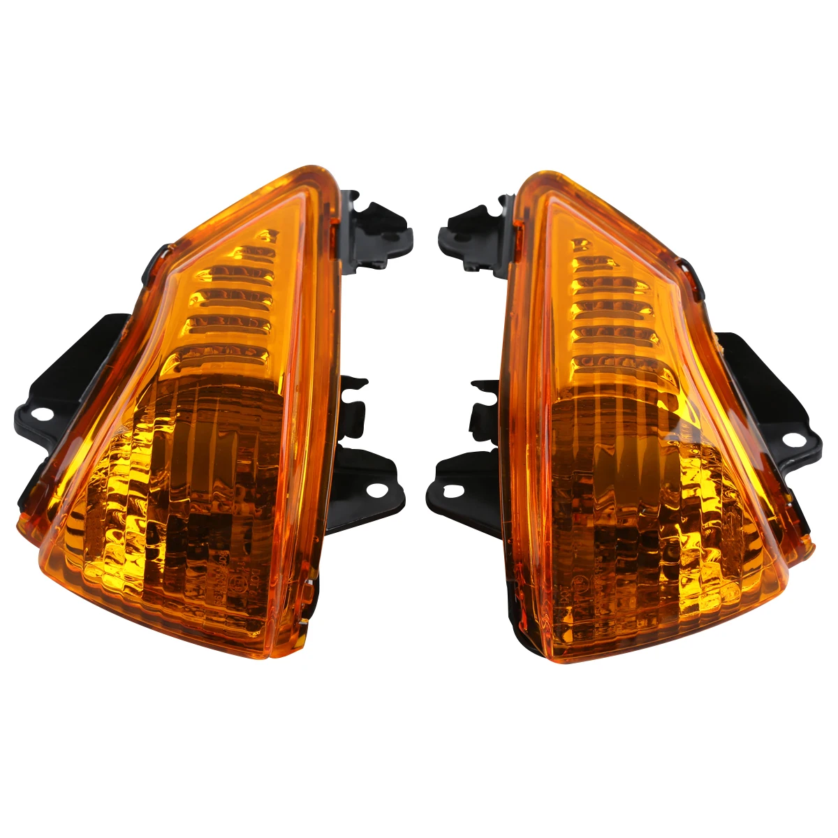 Фото Указатель поворота для мотоцикла, указатель поворота для Kawasaki ER6N ER6F ER6R 2009-2011 2010, черный/прозрачный/оранжевый №3