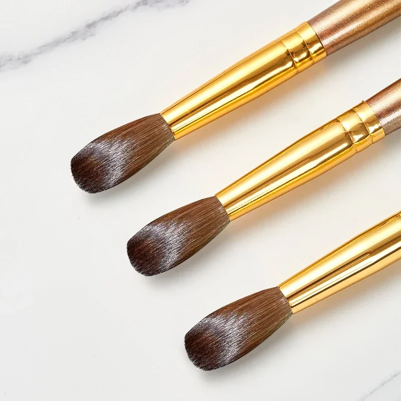 TIANMI 100% Pure Kolinsky Acrylic Nail Brush White and Gold Handle Round Professional Salon Acrylic Application Nail Extension 2