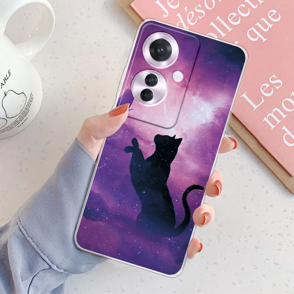 iVoler 3 in 1 Cover per OPPO Reno11 F 5G / OPPO Reno 11F 5G con 2 Pezzi Pellicola Vetro Temperato, Trasparente Antiurto Custodia, Sottile Morbida in Silicone TPU Protettiva Case