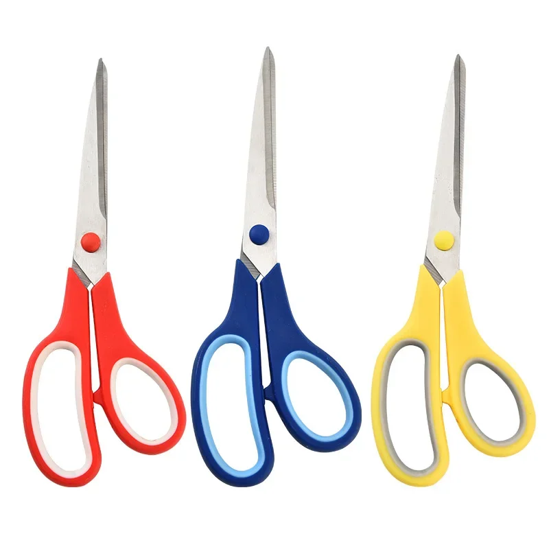Multi-Purpose Scissors 3 Pieces Set Ultra Sharp 2.5mm Thick Blade Comfort-Grip for Office Home Craft Sewing Fabric Supplies