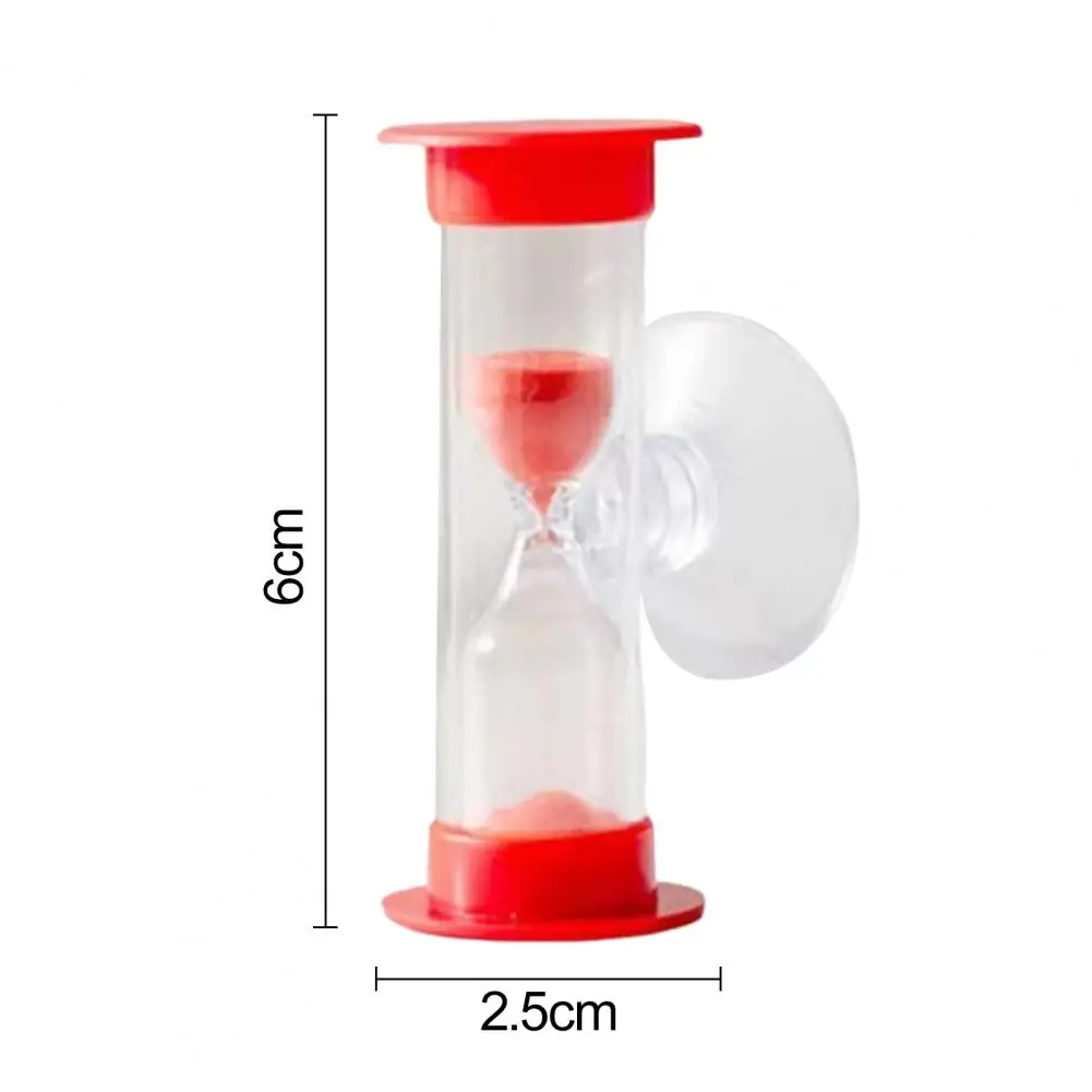 3 Minute Sand Hourglass Timer With Suction Cup Unbreakable Sand Watch 3 Min Sucker Clock Classroom Toothbrush Accessories