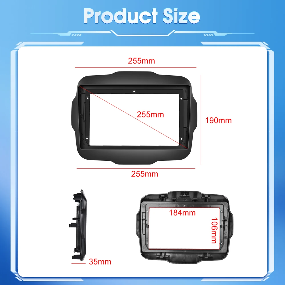 Radio Estéreo para Auto Podofo 8core Android 2din para Jeep Renegade 2016-2020, Android Auto, DSP, WIFI, GPS, Navegación, Bluetooth, Carplay Inalámbrico, Autoradio, Receptor FM RDS 8
