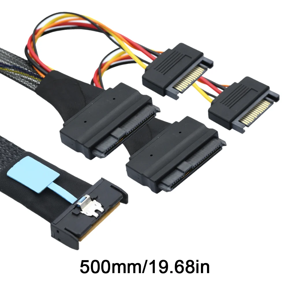 Slimline-sas Mcio 8i Cabo Adaptador Conector Cabo de Transmissão de Dados para Computador pc 74 a 2-sff 8639 50cm Servidor - Imagem 2