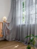1pc Luxury Tulle For Living Room Embroidery Floral Pattern Faux Pearl Decor Single Panel Sheer Curtain 4