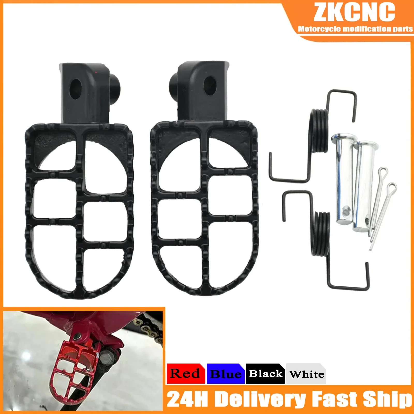 Motorcycle Footrests Motorcycle Parts Foot Pegs Rests Footpegs For Yamaha PW50 PW80 TW200 For Honda XR50R CRF50 CRF70 CRF80 CRF100F