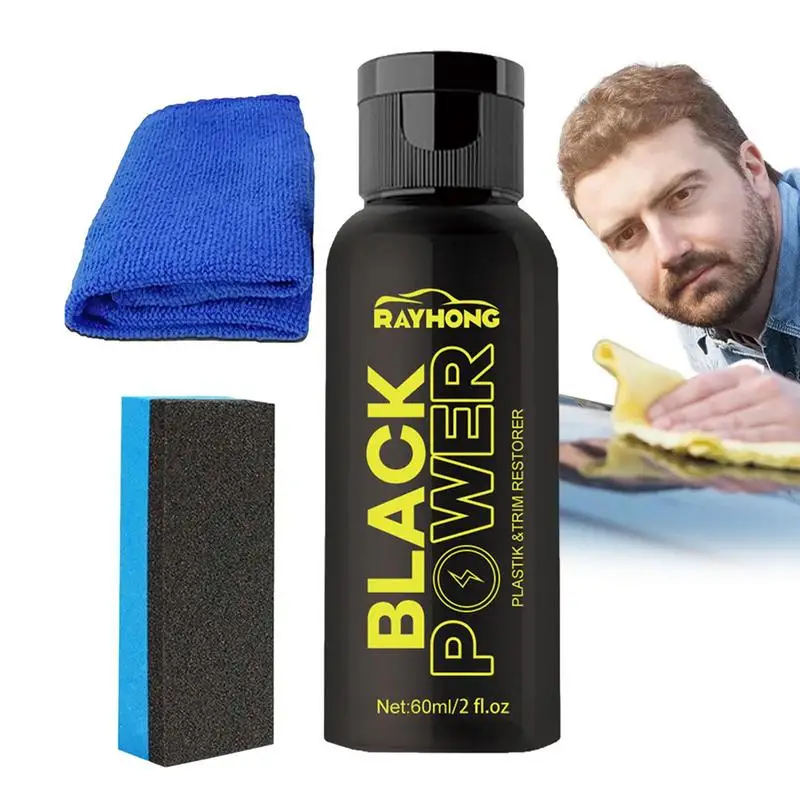 

Black Car Trim Restorer Automotive Refurbishment Resists Water UV Rays Dirt Parts Refurbish Agent Universal Spray Coating