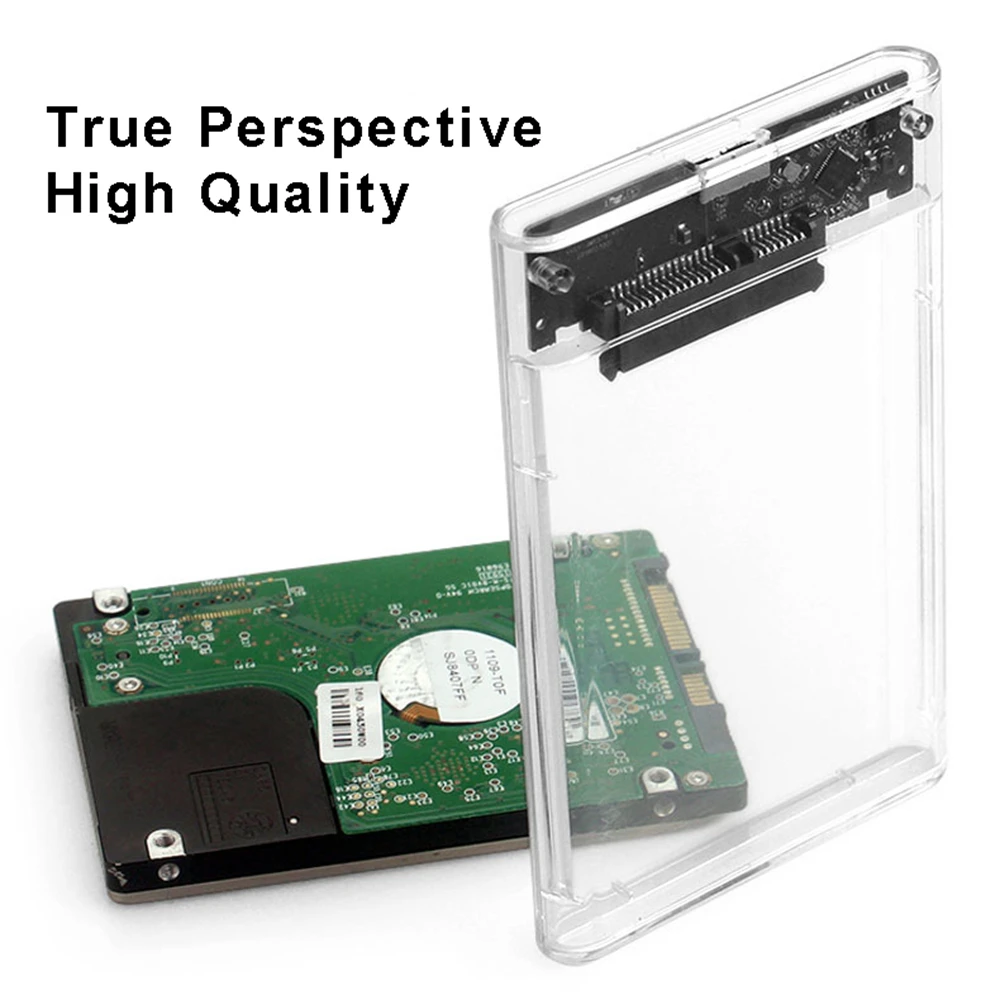 USB 3.0 HDD Enclosure 2.5inch SATA SSD Hard Drive Case with 5Gbps Transfer Speed Mobile External Housing Harddisk Boxs Cable