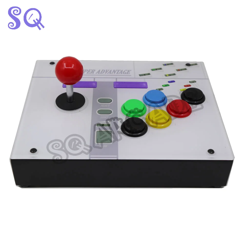 RAC-J600S-SNES 8 Buttons 7Pin Arcade Joystick Controller Artwork Panel For Original SNES suitable for komatsu loader wa380 3 380 6 470 6 air conditioning control panel switch controller buttons