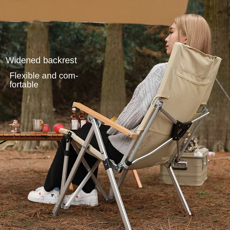 Outdoor Folding Chair Portable Recliner Fishing Backrest Leisure Chair  Adjustable Aluminum Alloy Beach Chair Reclining Picnic