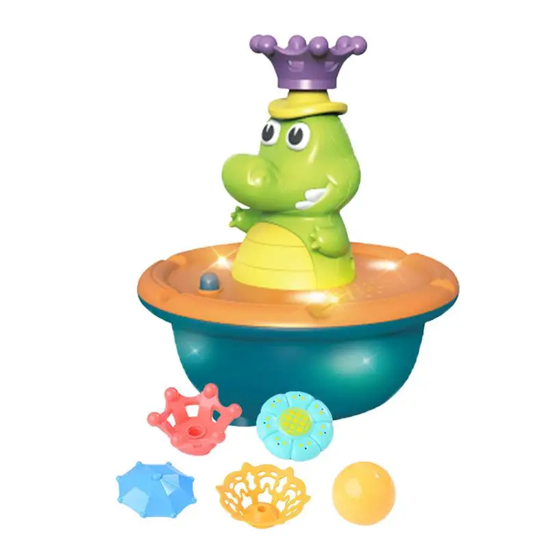 

Fountain Crocodile Baby Bath Toys For Toddlers Spray Water Sprinkler Light Up Bathtub Toy For Boys Girls Kids