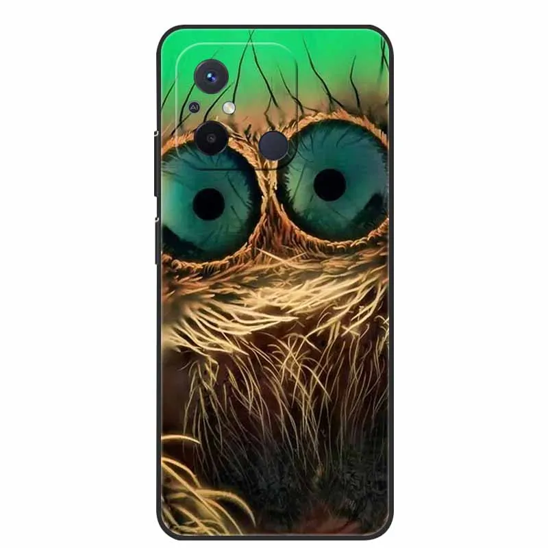 Black TPU Soft Cover with Wolf and Lion Design - Premium Silicon Bumper Case