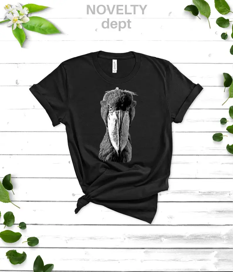 Shoebill T Shirt Scarpa Becco Stork Balaeniceps Rex Whalehead Testa Di Balena Testa Bird Watcher Animal Lover 0003