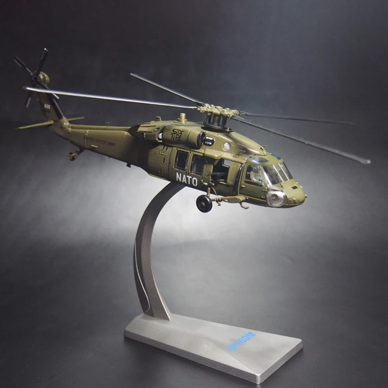

1:72 Масштаб US UH60 спасательный вертолет модель военного самолета литые Классические игрушки из сплава сувенирные украшения подарки статический дисплей